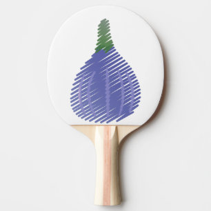 Sketched Purple Fig Ping Pong Paddle