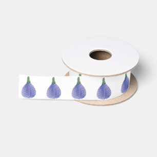 Sketched Purple Fig Satin Ribbon