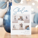 Sketched Shalom 6 Photo Collage Hanukkah Holiday Card<br><div class="desc">Share cheer with these modern Hanukkah holiday cards featuring 6 of your favourite photos in a grid collage layout. "Shalom" appears at the top in casual hand sketched cursive script. Personalise with your holiday greeting,  family name and the year at the lower right.</div>