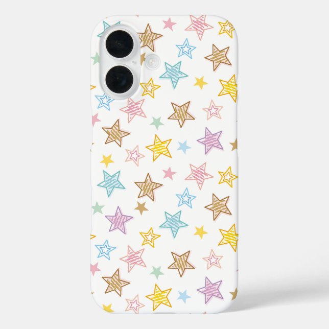 Sketched Stars Pattern Case-Mate iPhone Case (Back)