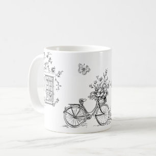 Sketched Vintage Doodles Collection Coffee Mug