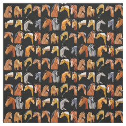 Sketches of Horses Fabric