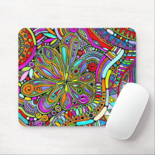 Sketching Fantasy Art - Abstract Flowers 1 Mouse Mat
