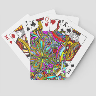 Sketching Fantasy Art - Abstract Flowers 1 Playing Cards