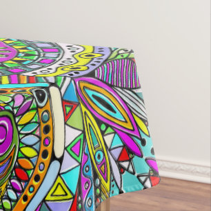 Sketching Fantasy Art - Abstract Flowers 1 Tablecloth