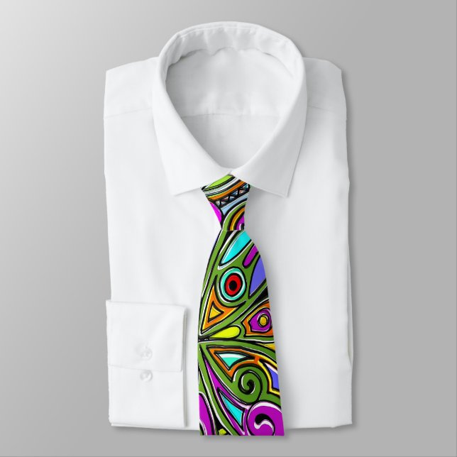 Sketching Fantasy Art - Abstract Flowers 1 Tie (Tied)