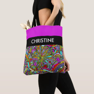 Sketching Fantasy Art - Abstract Flowers 1 Tote Bag