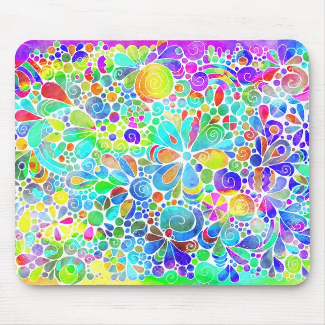 Sketching Fantasy Art - Abstract Flowers 2 Mouse Mat (Front)