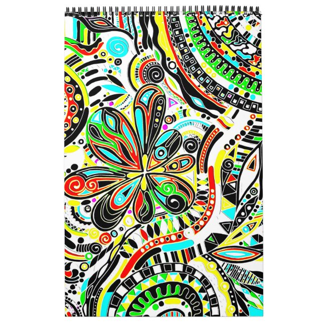 Sketching Fantasy Art - Abstract Flowers 3 Calendar (Cover)