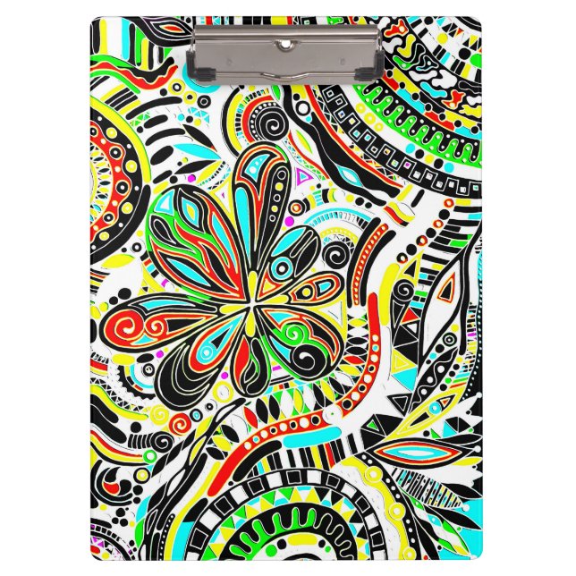Sketching Fantasy Art - Abstract Flowers 3 Clipboard (Front)
