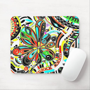 Sketching Fantasy Art - Abstract Flowers 3 Mouse Mat
