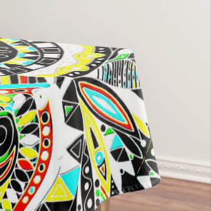 Sketching Fantasy Art - Abstract Flowers 3 Tablecloth