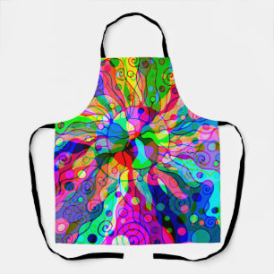 Sketching Fantasy Art - Abstract Neon Shift 1 Apron