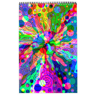 Sketching Fantasy Art - Abstract Neon Shift 1 Calendar