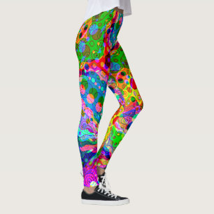 Sketching Fantasy Art - Abstract Neon Shift 1 Leggings