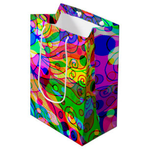 Sketching Fantasy Art - Abstract Neon Shift 1 Medium Gift Bag