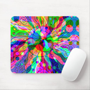 Sketching Fantasy Art - Abstract Neon Shift 1 Mouse Mat