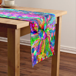 Sketching Fantasy Art - Abstract Neon Shift 1 Short Table Runner