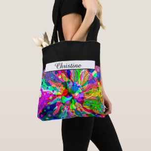 Sketching Fantasy Art - Abstract Neon Shift 1 Tote Bag