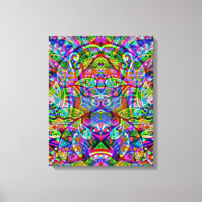 Sketching Fantasy Art - Abstract Neon Shift 3 Canvas Print (Front)