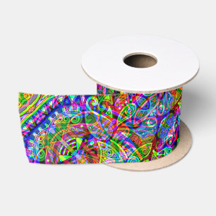 Sketching Fantasy Art - Abstract Neon Shift 3 Satin Ribbon