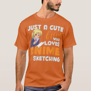 Sketching Japan Anime Lover Girls Women Kawaii Man T-Shirt