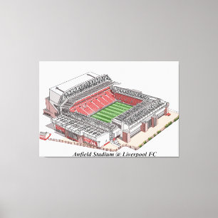 Sketching of Anfield Stadium home of Liverpool FC Canvas Print