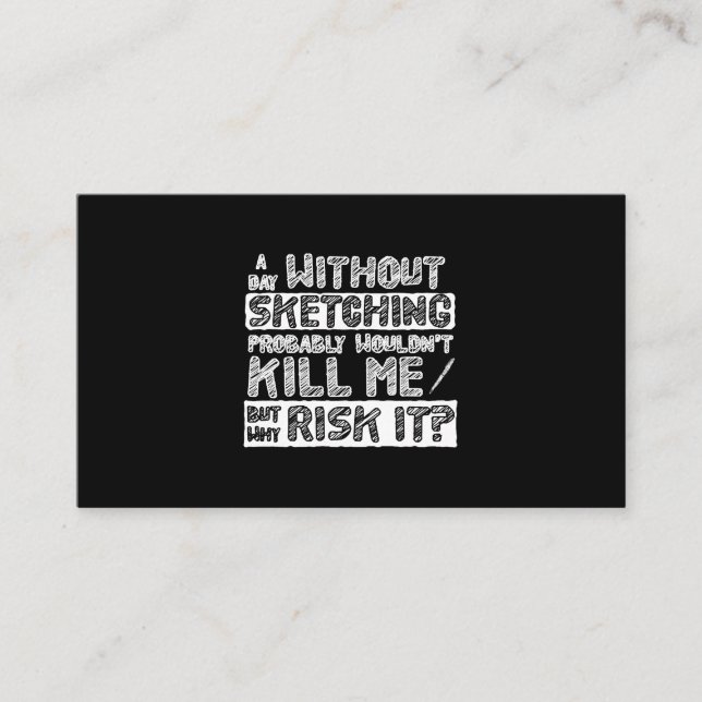 Sketching Pencil Drawing Pen Ink Artists Business Card (Front)