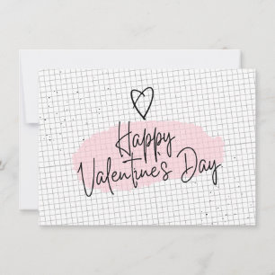 Sketchpad Grid Paper Happy Valentine's Day Card