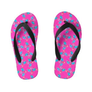 Sketchy Creatures Colourful Pattern Kid's Flip Flops