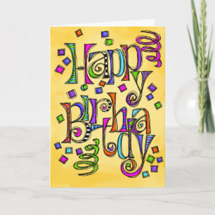 Sketchy Happy Birthday Card