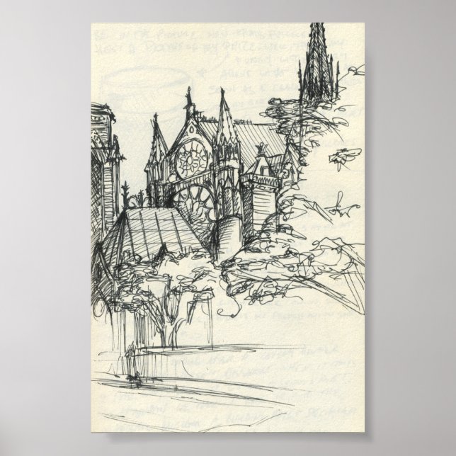 Sketchy In Paris: Notre Dame Poster (Front)
