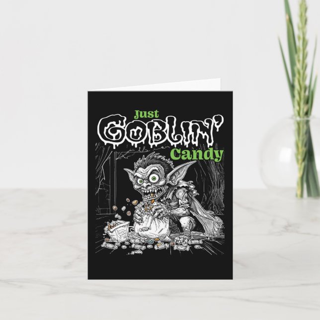 Sketchy Just Goblin’ Candy for Darker Items Card (Front)