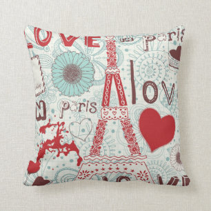 Sketchy Love in Paris. Cushion