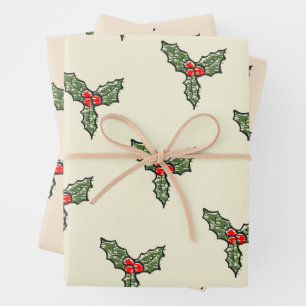 Sketchy Mistletoe Christmas Wrapping Paper Sheet