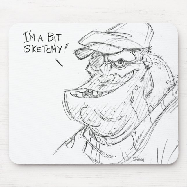 Sketchy Mouse Mat (Front)