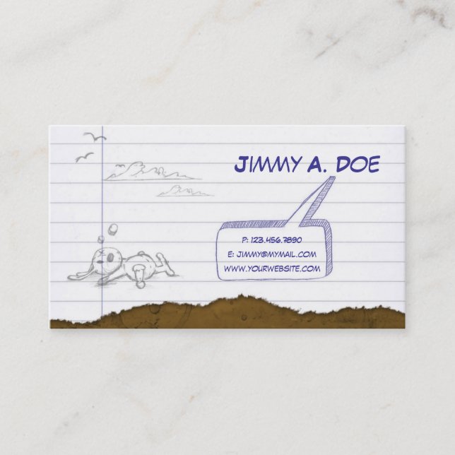 Sketchy Paper Business Card (Front)