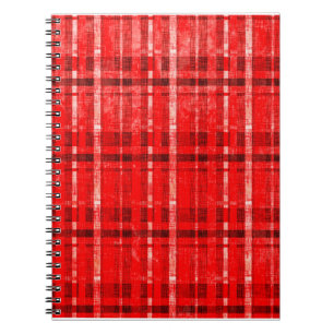 Sketchy red plaid notebook