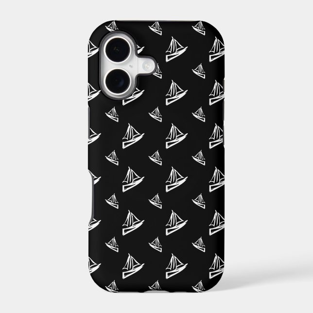 Sketchy Sailboat Pattern (Back)