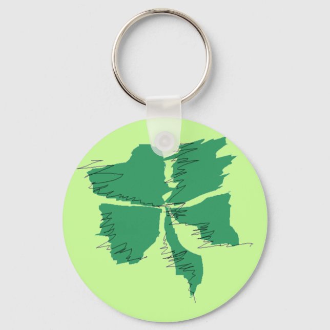 Sketchy Shamrock Key Chain (Front)