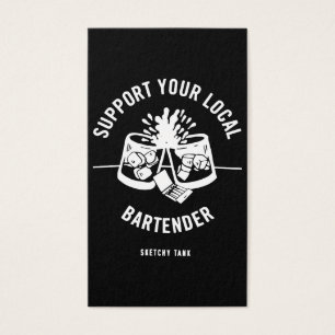 Sketchy Tank Support Your Local Bartender Black Ta