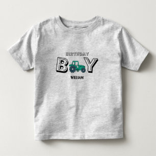 Sketchy Tractor Farm Boy Birthday Toddler T-Shirt