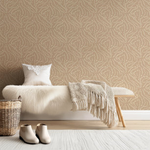 Sketchy Wavy Vines / nomadic desert tan Wallpaper