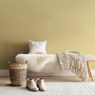 Sketchy Wavy Vines / sequin convivial yellow Wallpaper