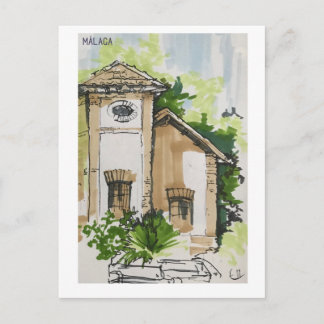 Skethchbook pages. Málaga. Markers Postcard