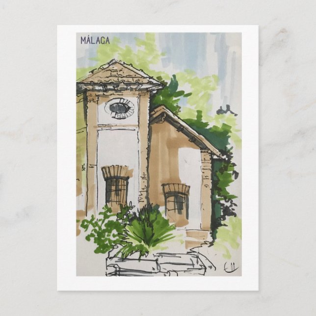 Skethchbook pages. Málaga. Markers Postcard (Front)