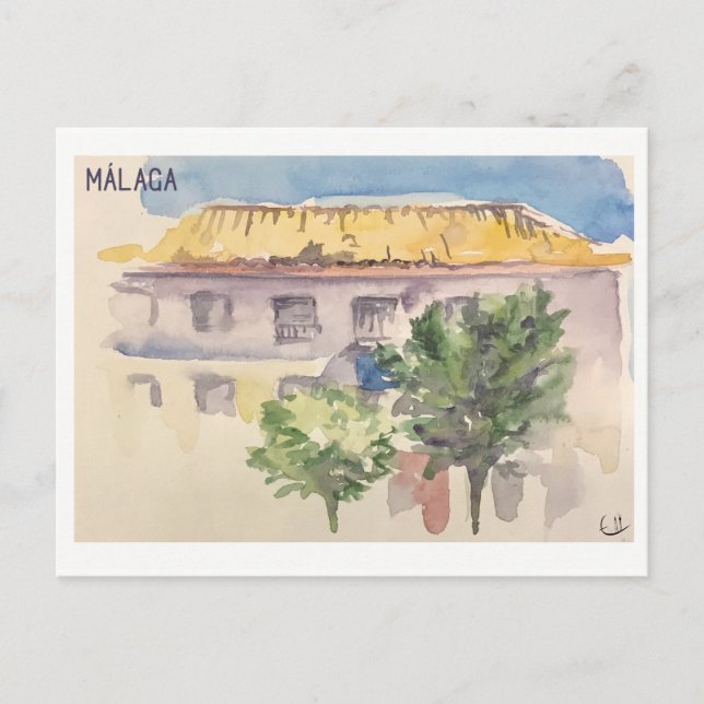 Skethchbook pages. Málaga Postcard (Front)