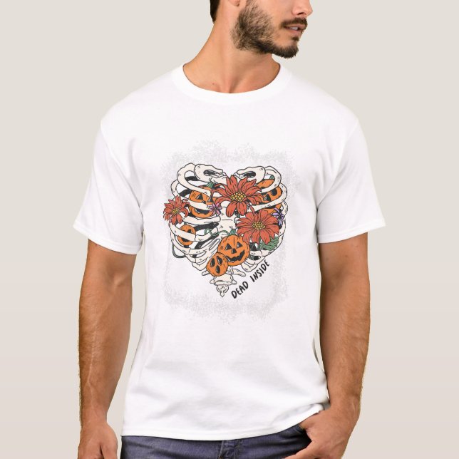 Sketlen Heart Halloween Flower T-Shirt (Front)