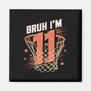 Sketll 11th Birthday Shirt For Boys 11 Year Old Bi Magnet