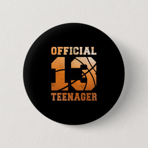 Sketll 13th Birthday Official Teenager Boy 13 Year 6 Cm Round Badge